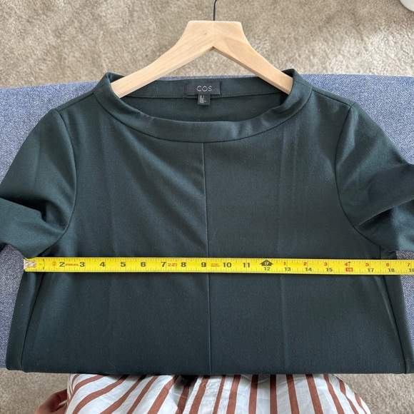 COS Dark Green Wool Dress Size US 2 - Picture 8 of 11